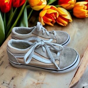 Vans Pink Sneakers Sz 8 Girls Toddler Low Top Shoe Blush